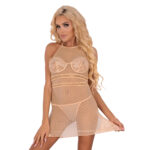 LC Vannas chemise & thong beige - l-xl