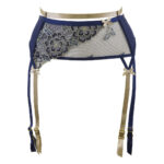 V-9332 garter belt blue-beige - l