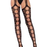 Net opaque stockings 1777 - black - o-s