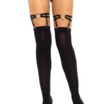 Dual strap heart garters 2332 - black - o-s