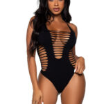 Racer back thong bodysuit 89294 - black - o-s